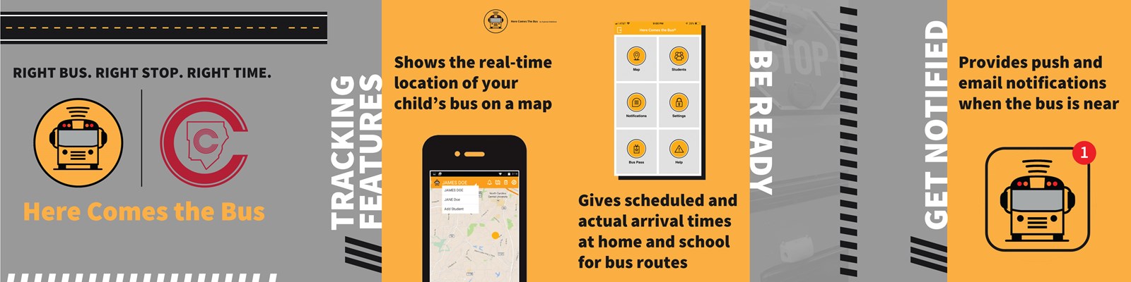 CCSD Here Come the Bus Tracking Features